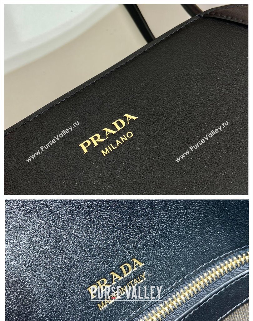 Prada Large Leather Tote bag Black 2024 1BG510 (YZ-240524002)