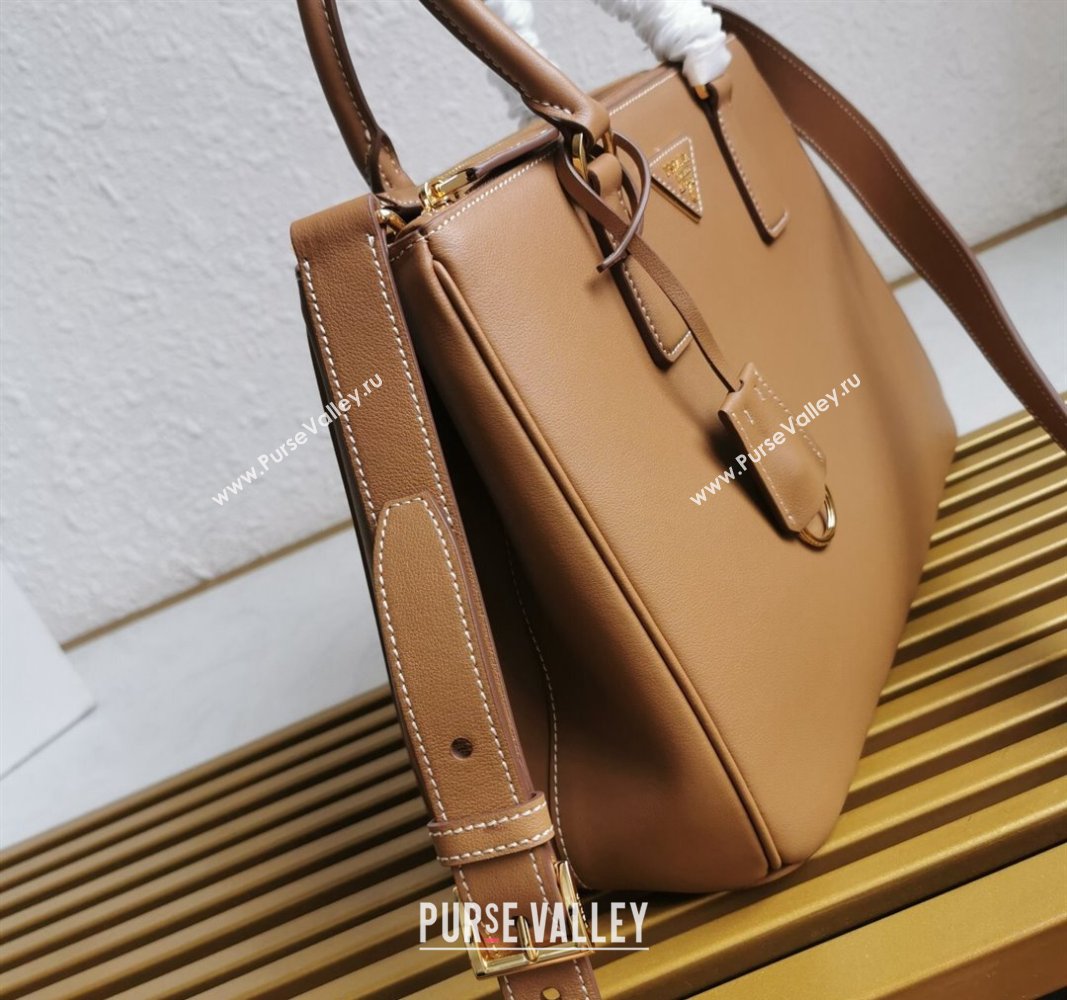 Prada Large Prada Galleria leather top handle bag Brown 2024 1BA274 (YZ-240524014)