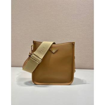 Prada Leather Bucket bag 1BH220 Brown 2024 (YZ-240624058)