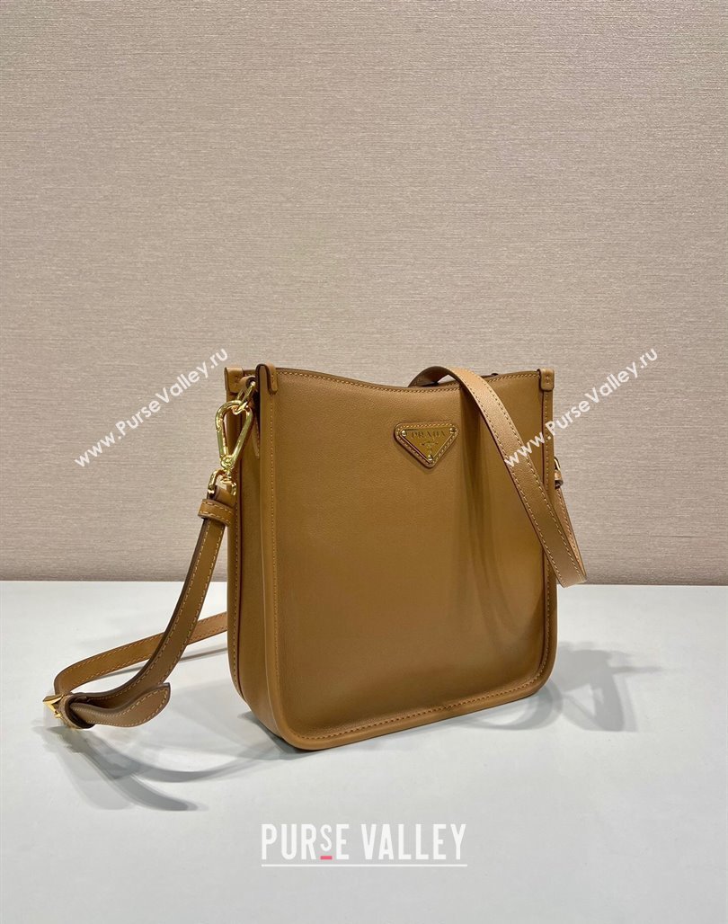 Prada Leather Bucket bag 1BH220 Brown 2024 (YZ-240524015)