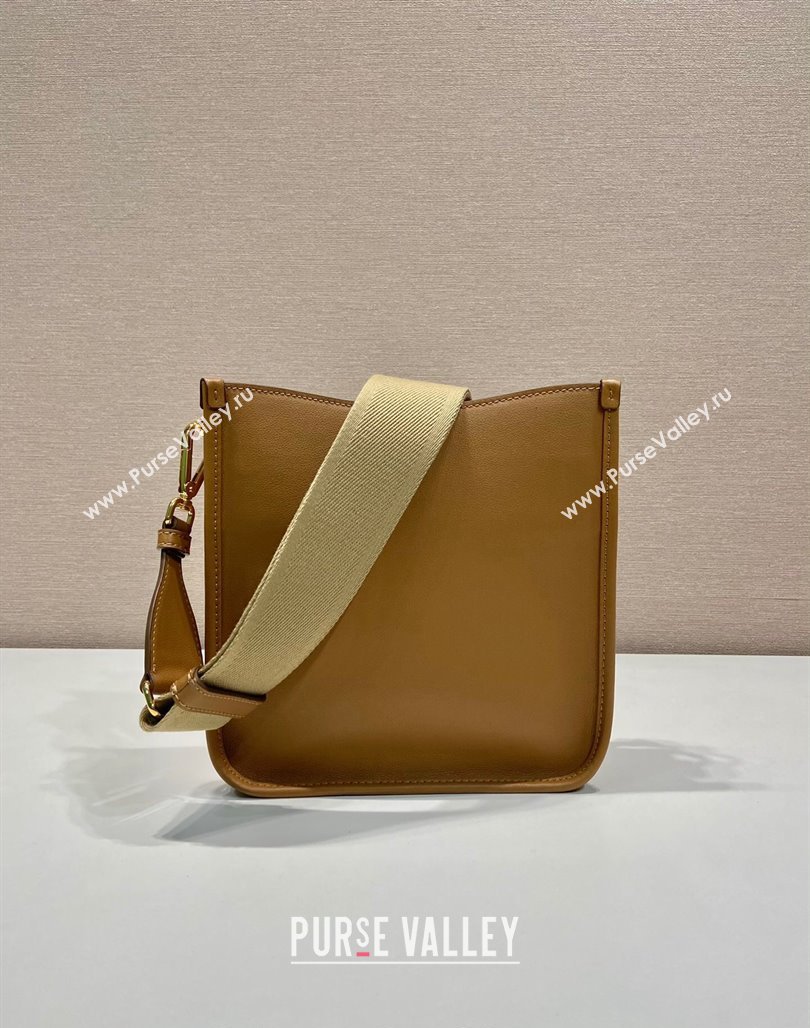 Prada Leather Bucket bag 1BH220 Brown 2024 (YZ-240524015)