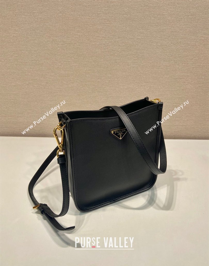 Prada Leather Bucket bag 1BH220 Black 2024 (YZ-240524016)