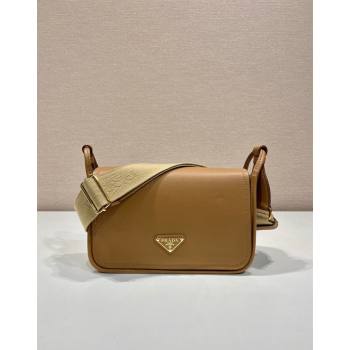 Prada Leather Shoulder bag 1BD372 Brown 2024 (YZ-240524017)