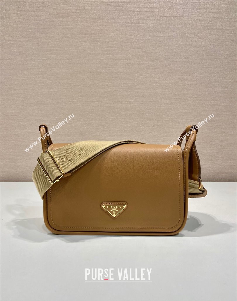 Prada Leather Shoulder bag 1BD372 Brown 2024 (YZ-240524017)