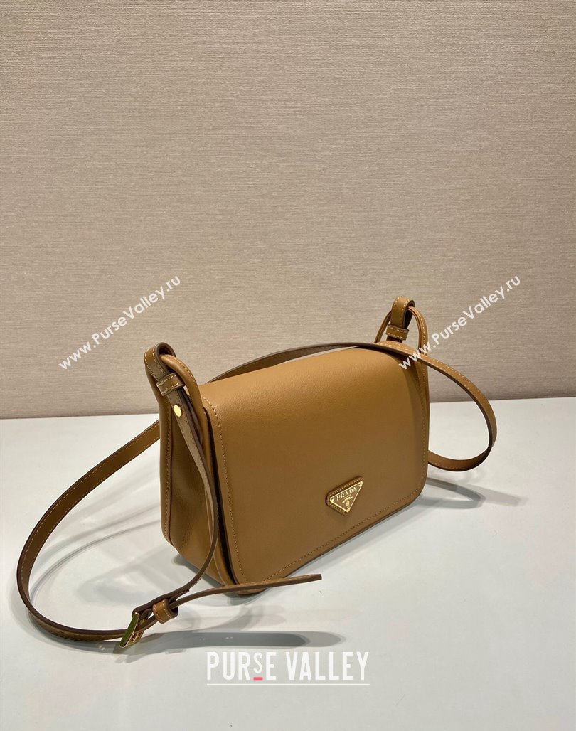 Prada Leather Shoulder bag 1BD372 Brown 2024 (YZ-240524017)