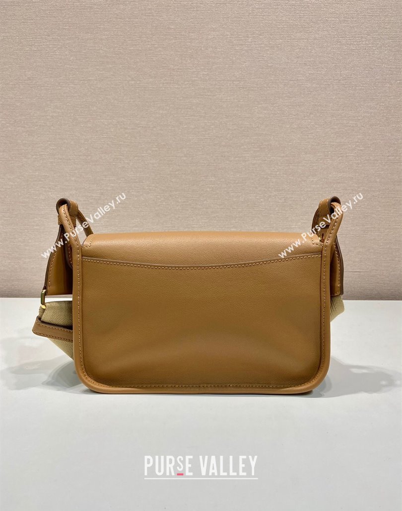 Prada Leather Shoulder bag 1BD372 Brown 2024 (YZ-240524017)