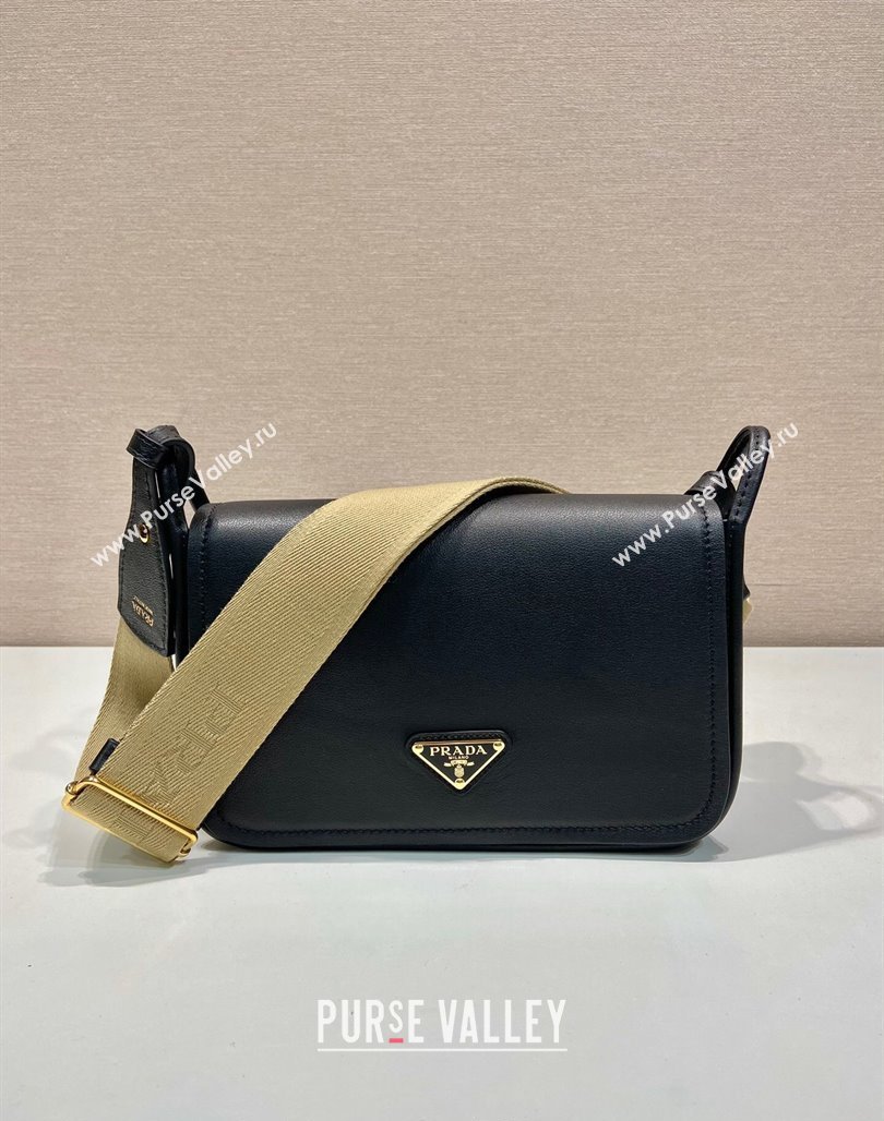 Prada Leather Shoulder bag 1BD372 Black 2024 (YZ-240524018)