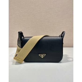 Prada Leather Shoulder bag 1BD372 Black 2024 (YZ-240624056)