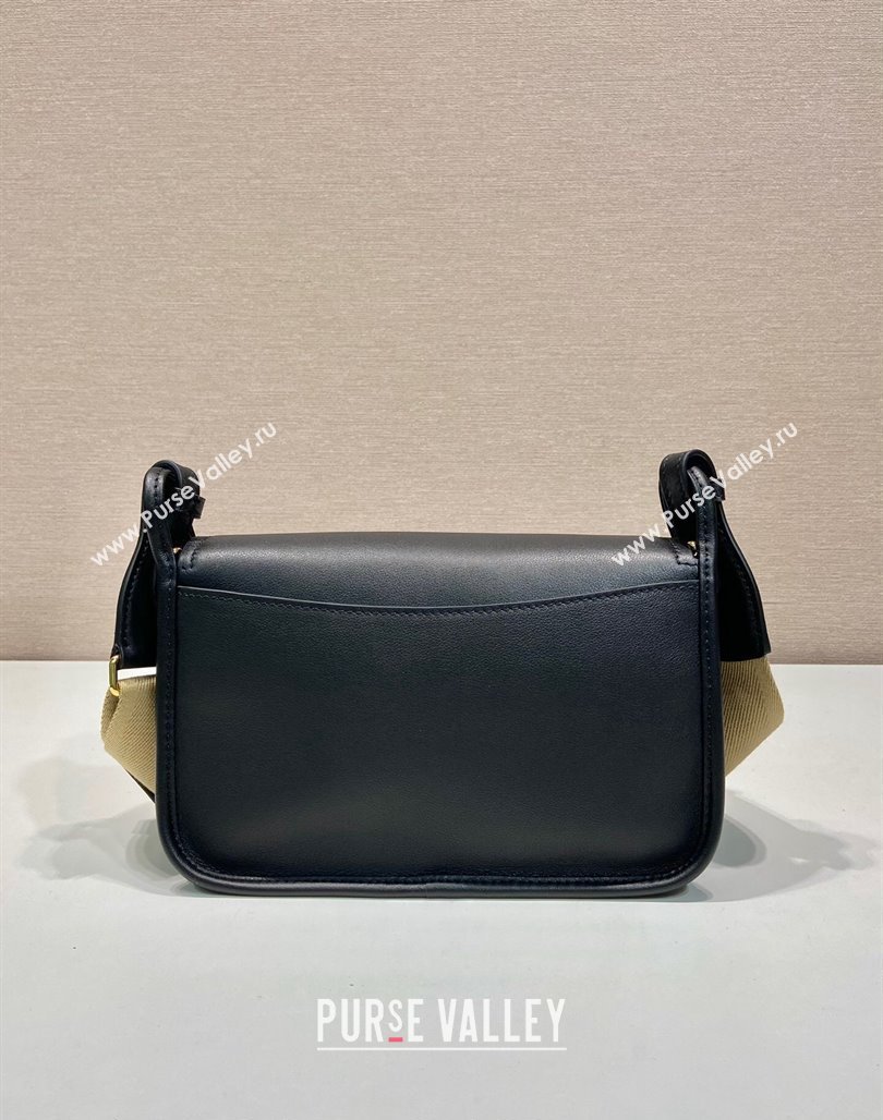 Prada Leather Shoulder bag 1BD372 Black 2024 (YZ-240524018)