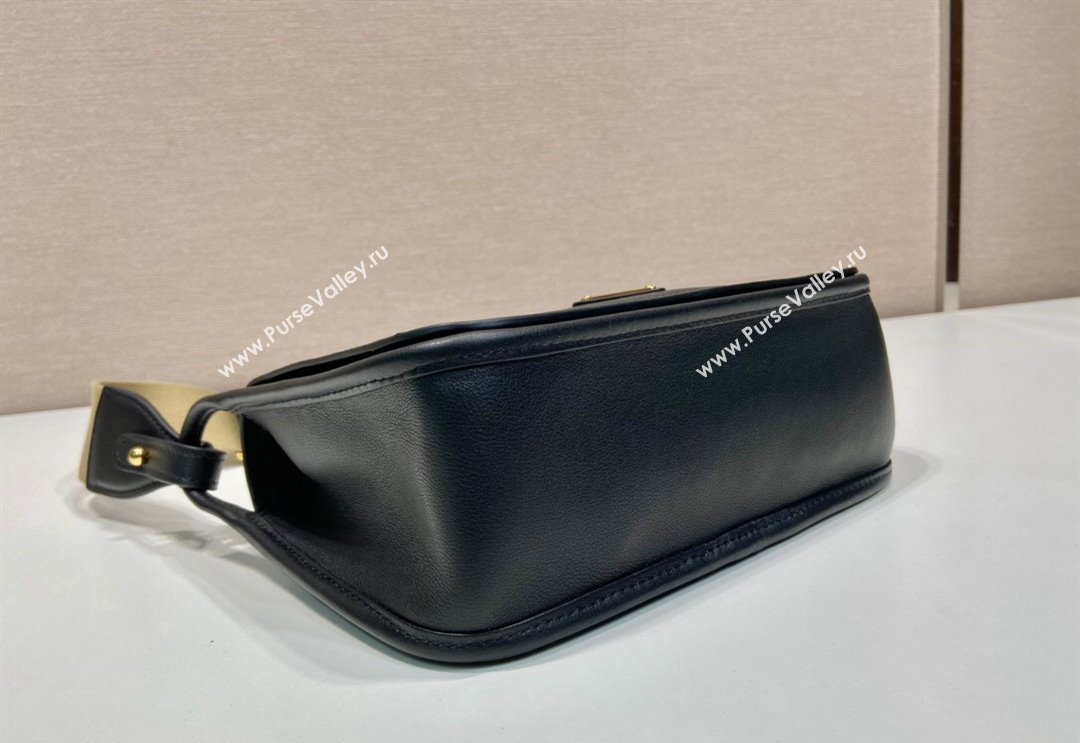 Prada Leather Shoulder bag 1BD372 Black 2024 (YZ-240524018)