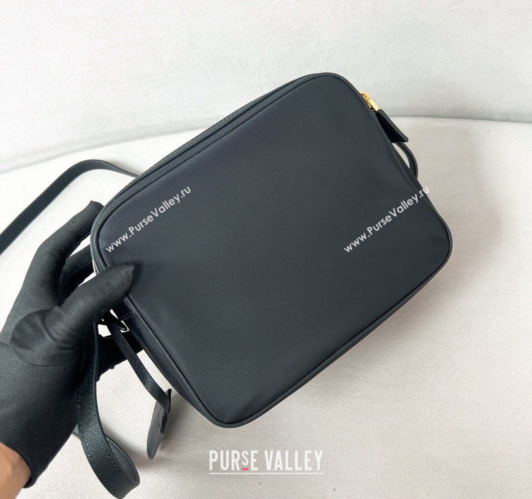 Prada Prada Re-Edition 1978 Re-Nylon and Saffiano leather mini shoulder bag Black 2024 1BH218 (YZ-240524020)