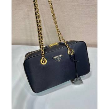 Prada Re-Edition 1978 medium nylon chain bag Black 2024 1BB115 (YZ-240524021)