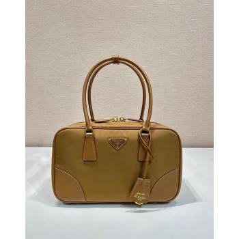 Prada Re-Edition 1978 medium Re-Nylon and Saffiano leather two-handle bag Brown 2024 1BB115 (YZ-240524022)