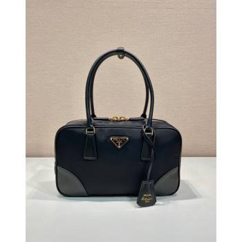 Prada Re-Edition 1978 medium Re-Nylon and Saffiano leather two-handle bag Black 2024 1BB115 (YZ-240524024)