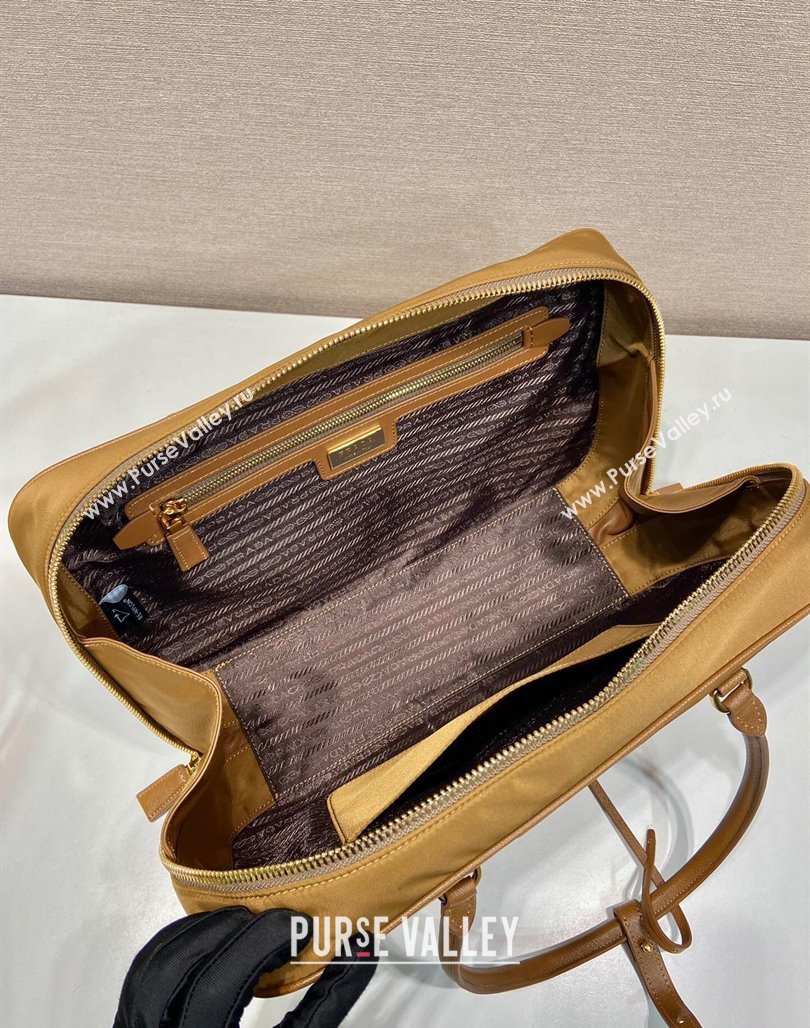 Prada Re-Edition 1978 large Re-Nylon and Saffiano leather two-handle bag Brown 2024 1BB114 (YZ-240524025)