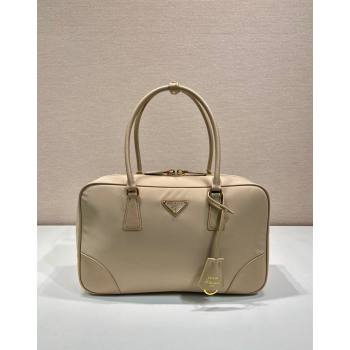 Prada Re-Edition 1978 large Re-Nylon and Saffiano leather two-handle bag Beige 2024 1BB114 (YZ-240524027)