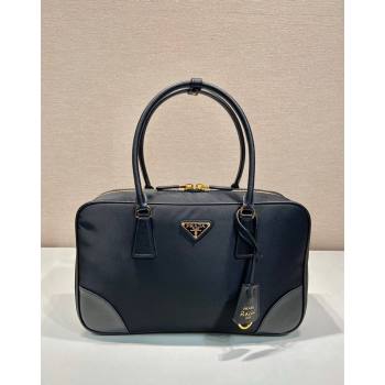 Prada Re-Edition 1978 large Re-Nylon and Saffiano leather two-handle bag Black 2024 1BB114 (YZ-240524028)