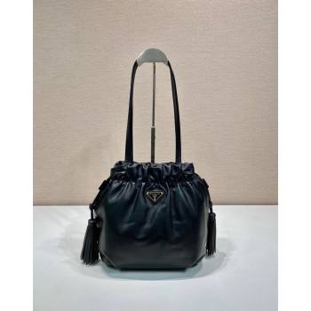 Prada Lambskin Bucket bag Black 2024 1BG541 (YZ-240524034)