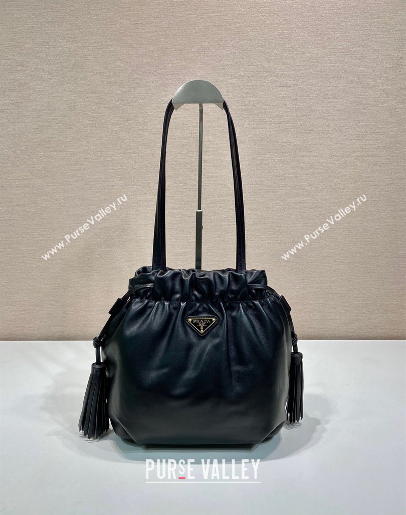 Prada Lambskin Bucket bag Black 2024 1BG541 (YZ-240524034)