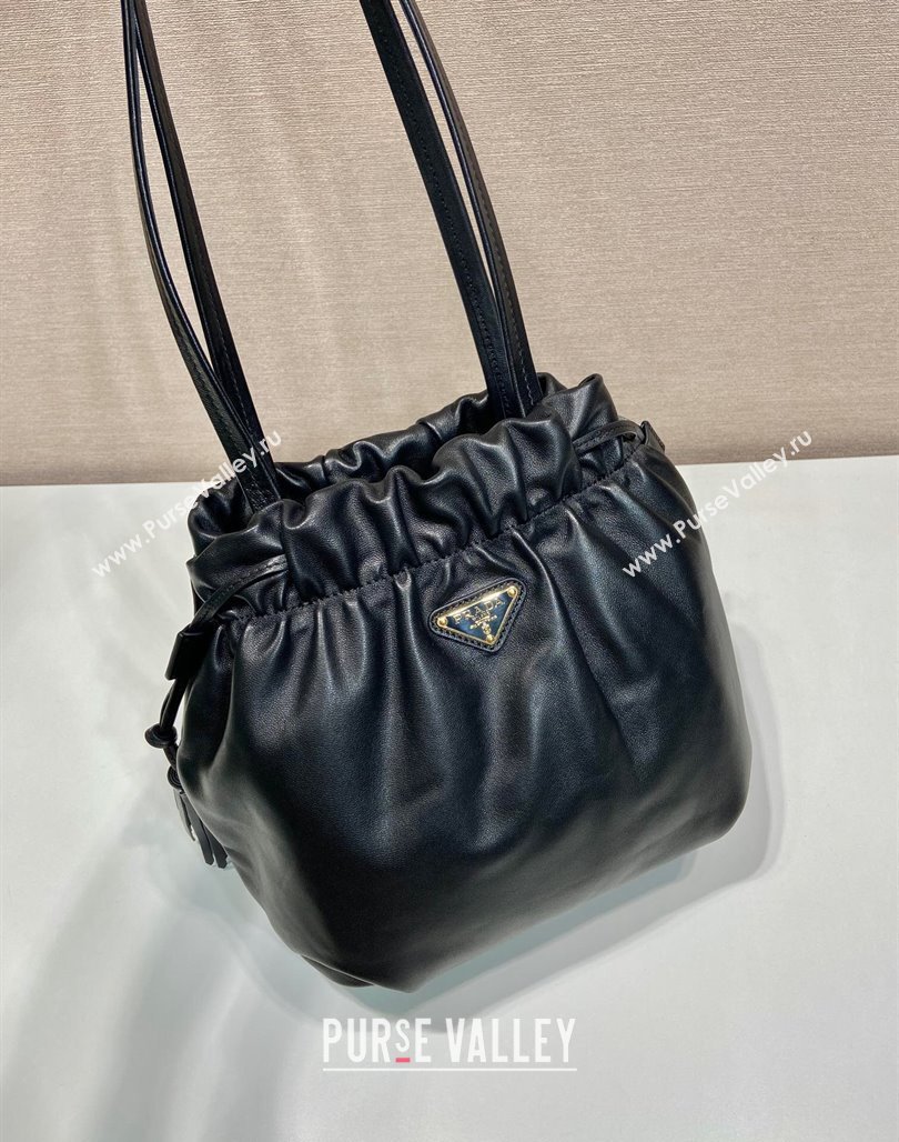 Prada Lambskin Bucket bag Black 2024 1BG541 (YZ-240524034)