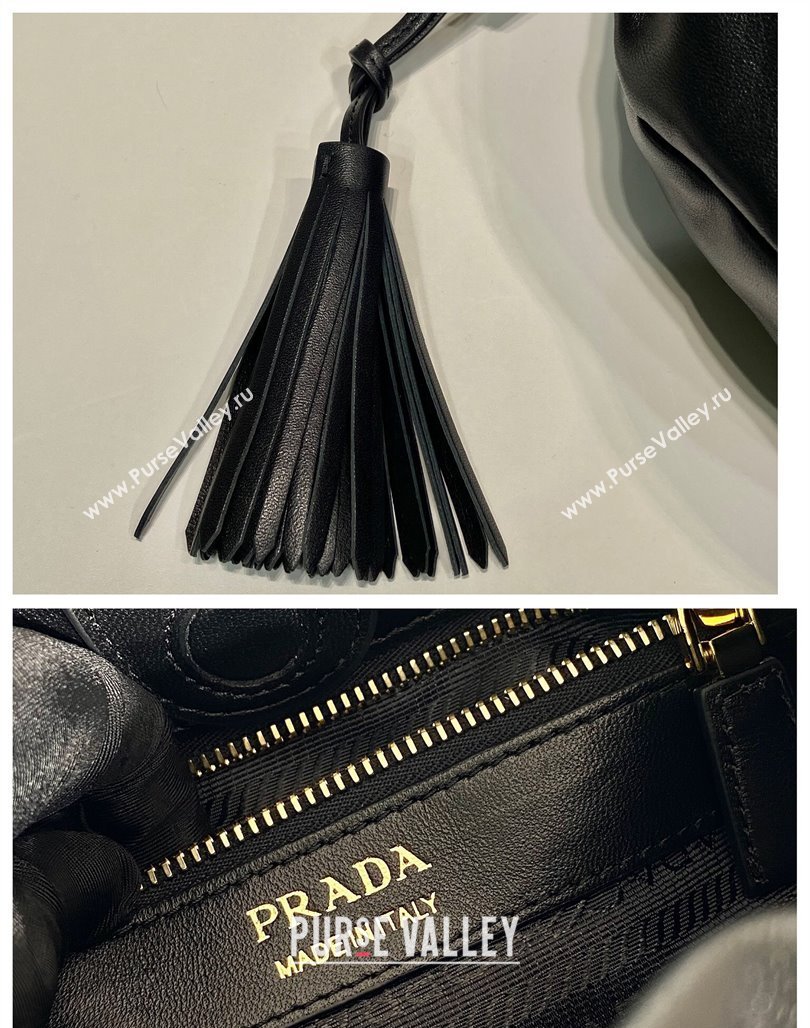 Prada Lambskin Bucket bag Black 2024 1BG541 (YZ-240524034)