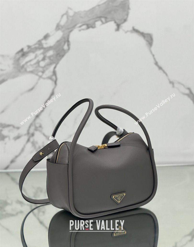 Prada Leather handbag Grey 2024 1BA451 (YZ-240524035)