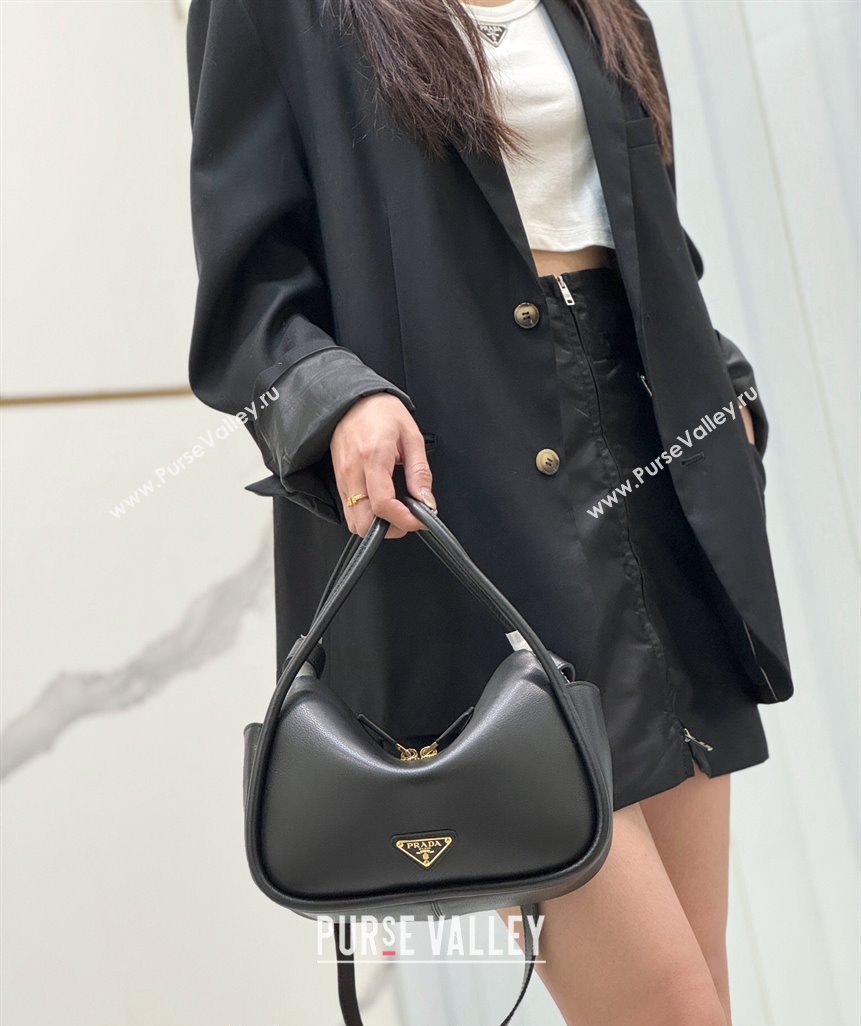 Prada Leather handbag Black 2024 1BA451 (YZ-240524036)