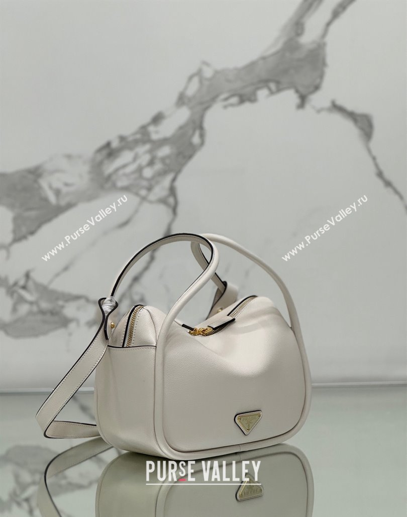 Prada Leather handbag White 2024 1BA451 (YZ-240524037)