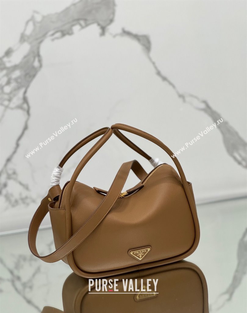 Prada Leather handbag Brown 2024 1BA451 (YZ-240524038)