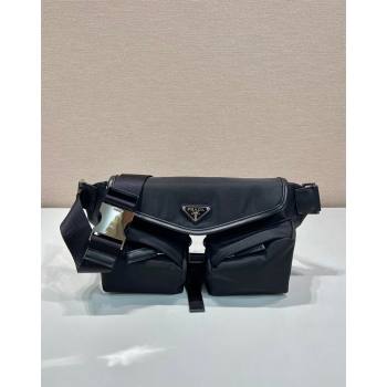 Prada Re-Nylon and leather belt bag Black 2024 2VH174 (YZ-240524043)