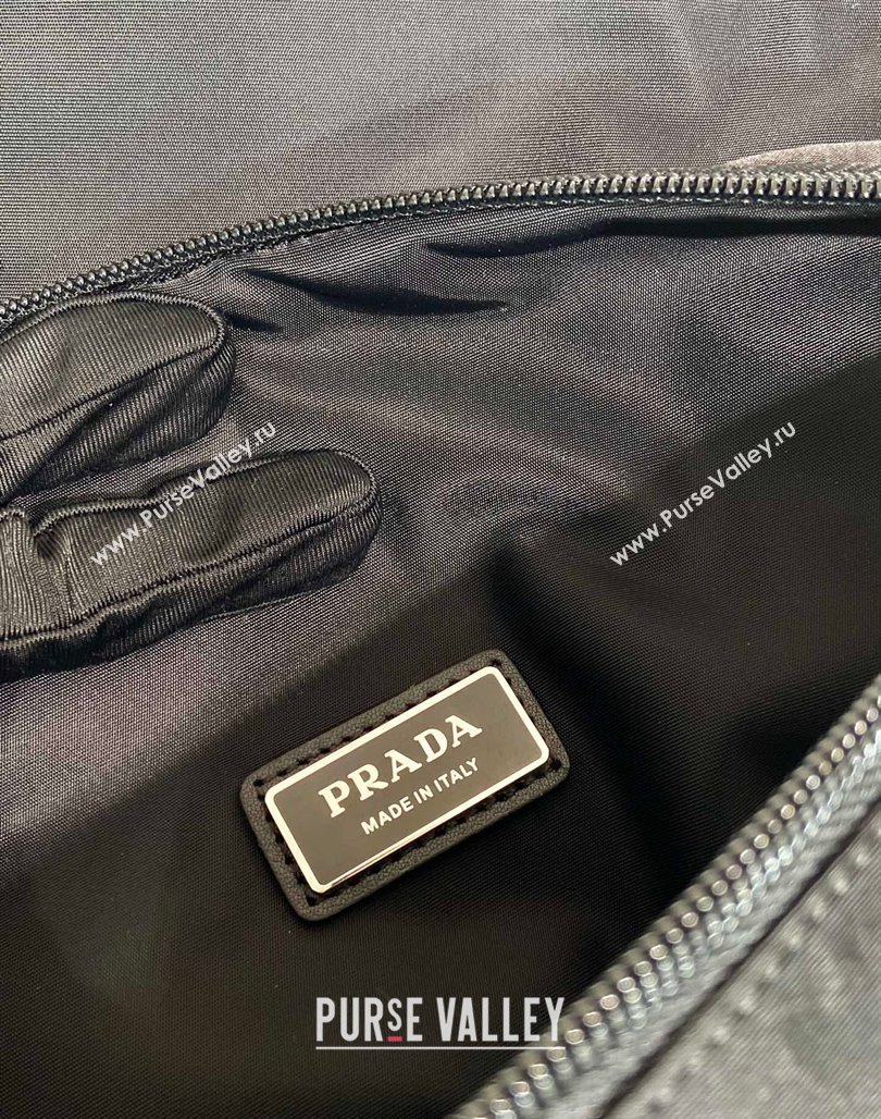 Prada Re-Nylon and leather belt bag Black 2024 2VH174 (YZ-240524043)