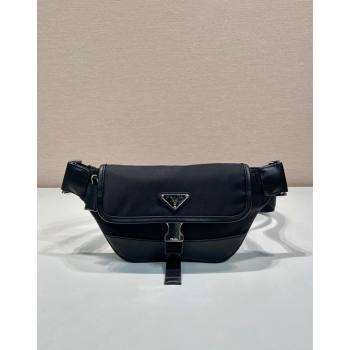 Prada Re-Nylon and leather belt bag Black 2VH176 2024 (YZ-240524044)