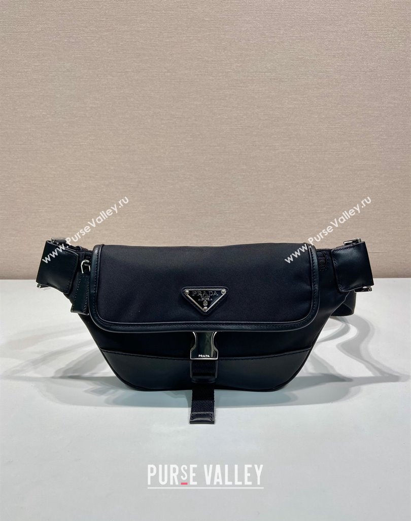 Prada Re-Nylon and leather belt bag Black 2VH176 2024 (YZ-240524044)