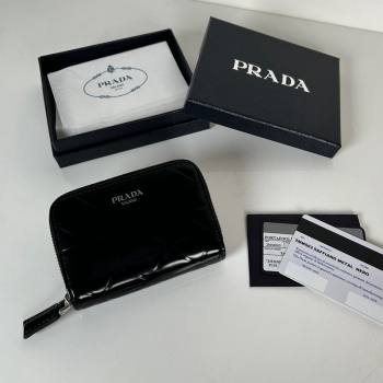 Prada Brushed leather Card Holder Wallet Black 2024 2MM003 (YZ-240524053)