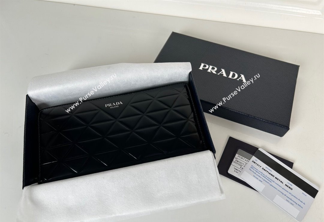 Prada Mens Brushed leather Small Wallet Black 2024 2M1317 (YZ-240524054)