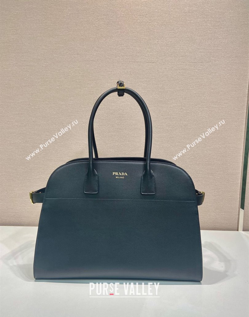 Prada Large Leather Tote bag with Buckle Black 2024 1BG508 (YZ-240524004)