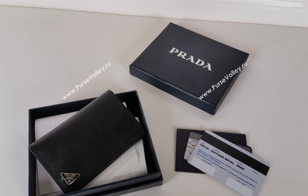 Prada Saffiano Leather Card Holder Wallet 2024 2MC101 (YZ-240524079)