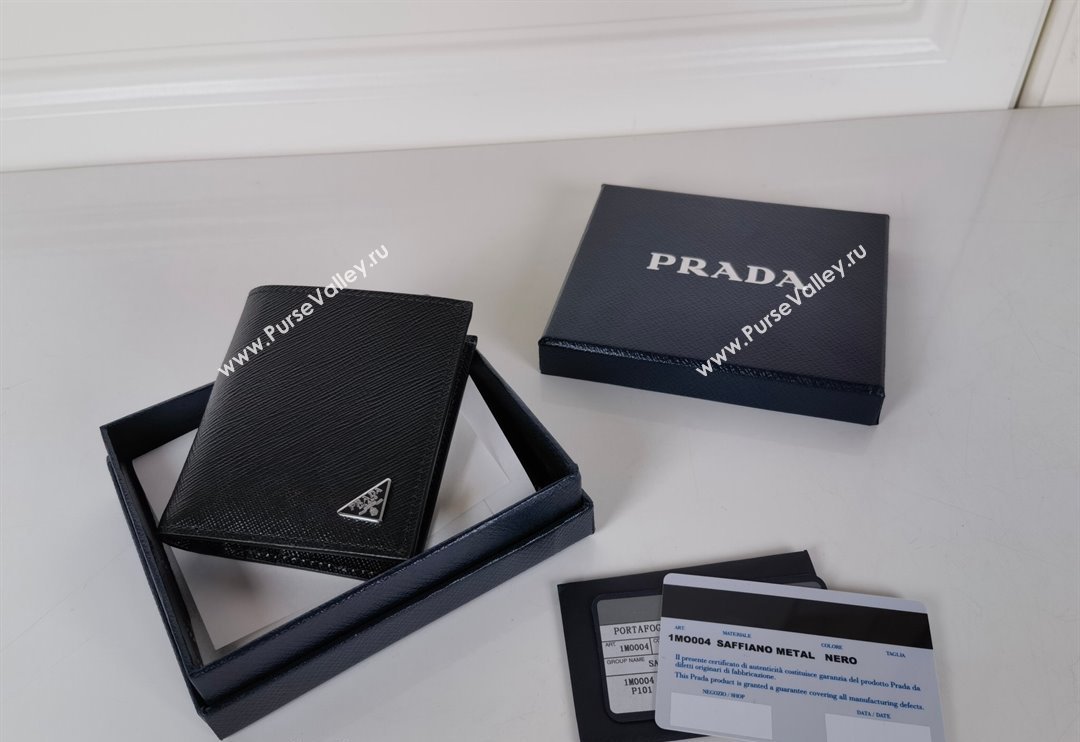 Prada Saffiano leather wallet Black 2024 2MO004 (YZ-240524080)