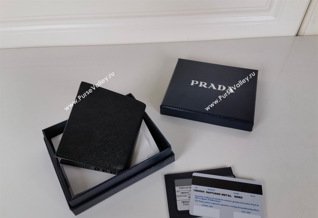 Prada Saffiano leather wallet Black 2024 2MO004 (YZ-240524080)