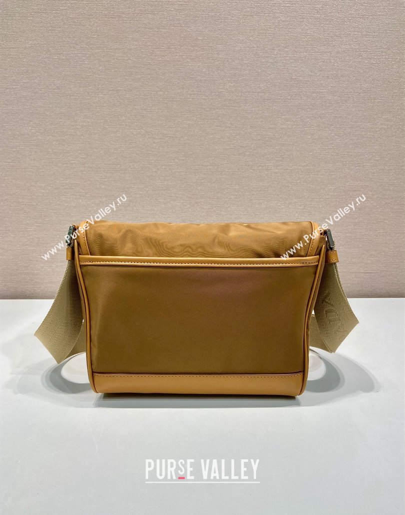 Prada Re-Nylon and leather shoulder bag 2VD066 Cork Beige 2024 (YZ-240624049)