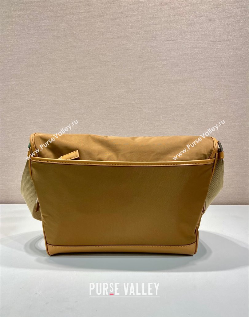 Prada Re-Nylon and leather shoulder bag 2VD052 Cork Beige 2024 (YZ-240624050)