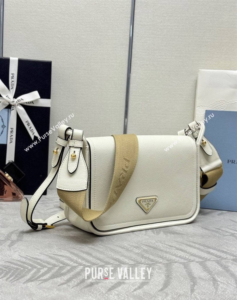 Prada Leather Shoulder bag 1BD372 White 2024 (YZ-240624054)