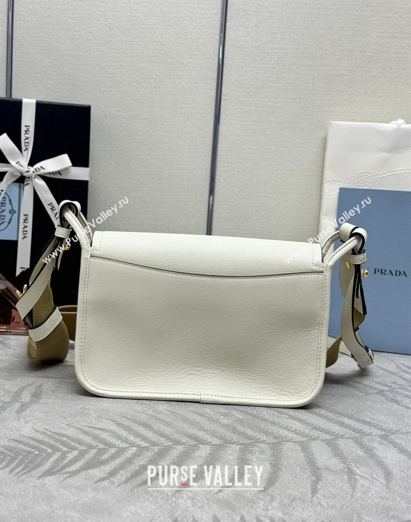 Prada Leather Shoulder bag 1BD372 White 2024 (YZ-240624054)