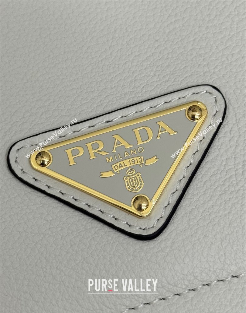 Prada Leather Shoulder bag 1BD372 White 2024 (YZ-240624054)