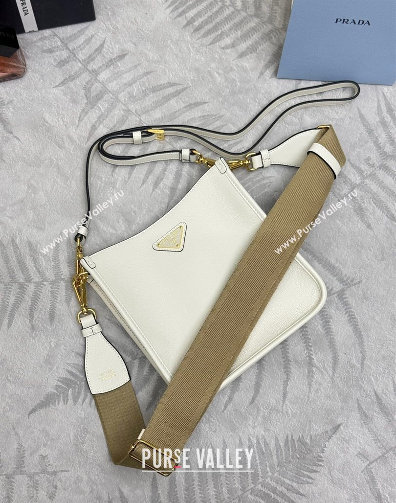 Prada Leather Bucket bag 1BH220 White 2024 (YZ-240624057)