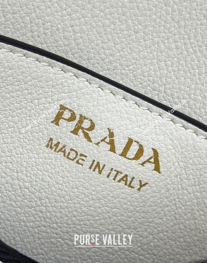 Prada Leather Bucket bag 1BH220 White 2024 (YZ-240624057)