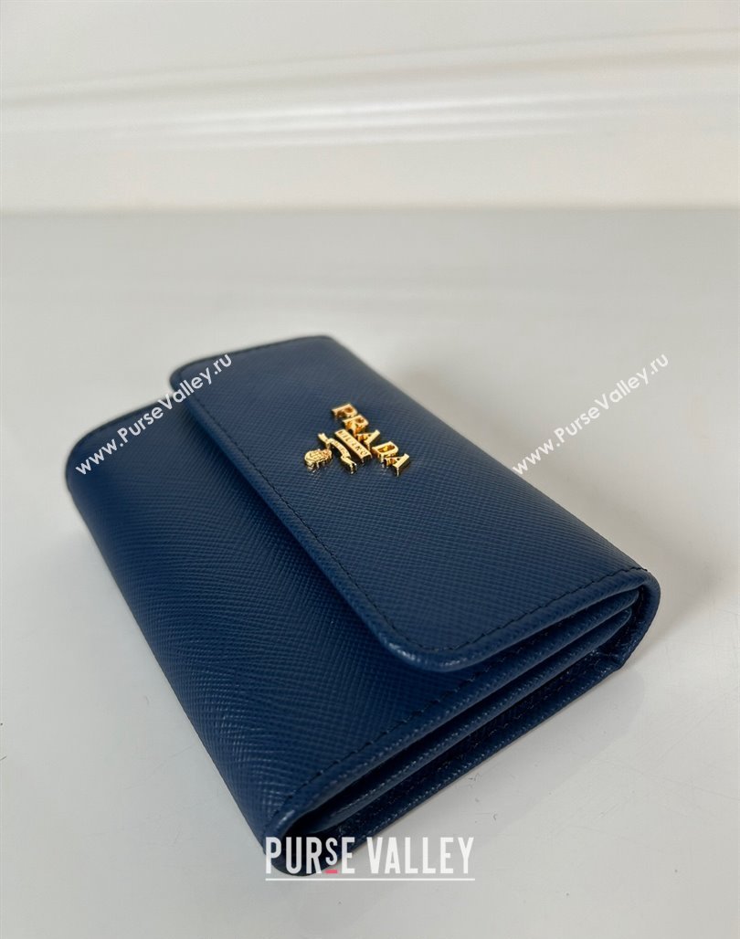 Prada Small Saffiano leather wallet Blue 2024 1MH025 (YZ-240624064)