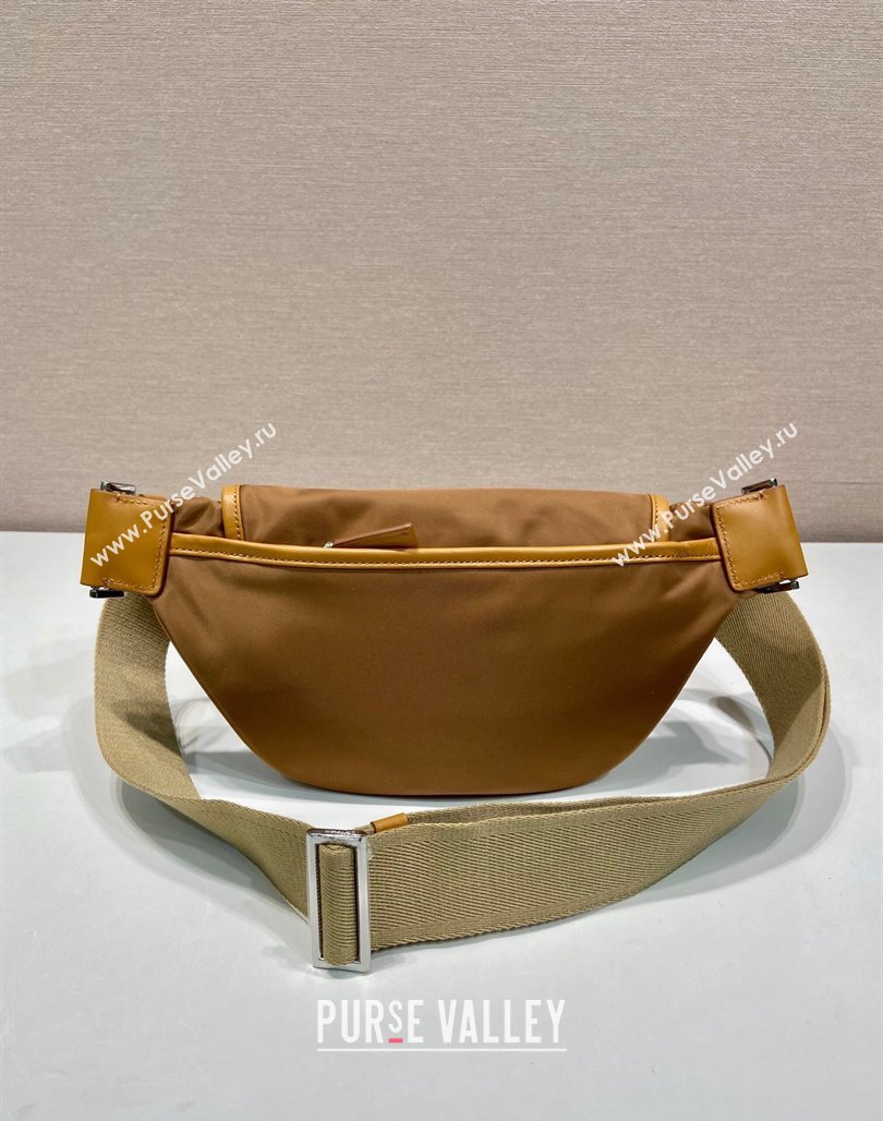 Prada Re-Nylon and leather belt bag 2VH176 Cork Beige 2024 (YZ-240624047)