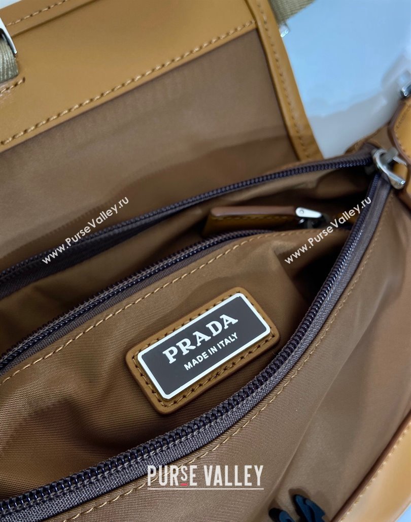 Prada Re-Nylon and leather belt bag 2VH176 Cork Beige 2024 (YZ-240624047)