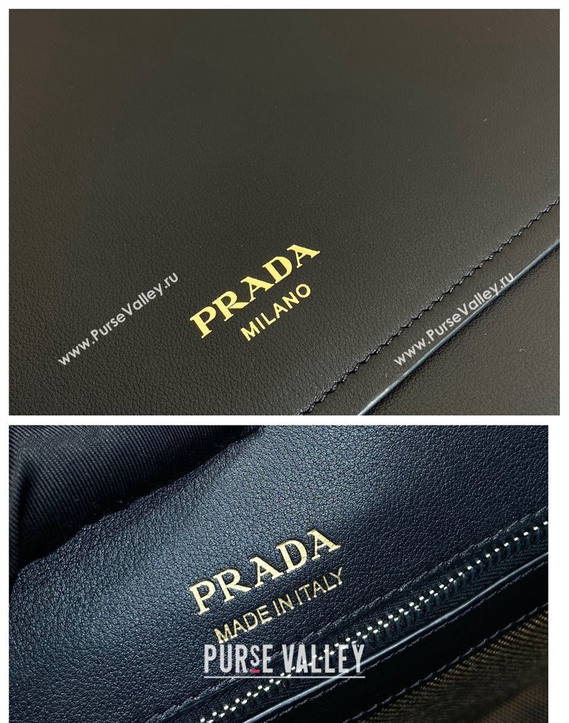 Prada Mens Large Leather shoulder bag Black 2024 2VD068 (YZ-240715043)